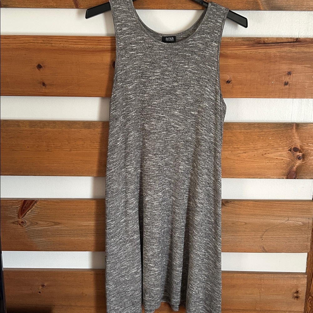 A.N.A Heathered Gray Knit Sleeveless Dress Lightweight Size XL